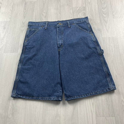 VINTAGE OLD MILL BAGGY CARPENTER JORTS NAVY (36w)
