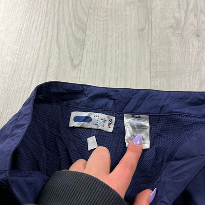 VINTAGE Y2K FILA BAGGY TRACKSUIT BOTTOMS NAVY