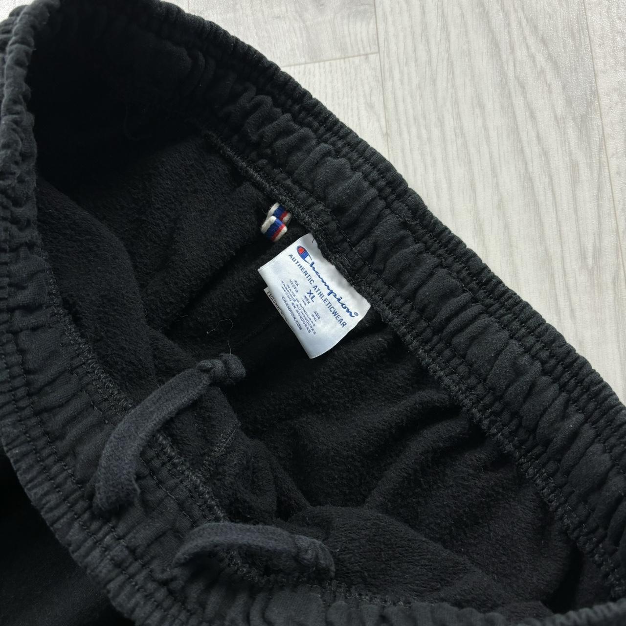 VINTAGE 00s CHAMPION STRAIGHT LEG COTTON SWEATPANTS BLACK