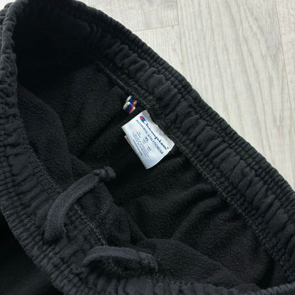 VINTAGE 00s CHAMPION STRAIGHT LEG COTTON SWEATPANTS BLACK