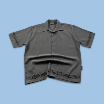 VINTAGE Y2K SAPPHIRE LOUNGE GRAPHIC SHORT SLEEVE SHIRT GREY
