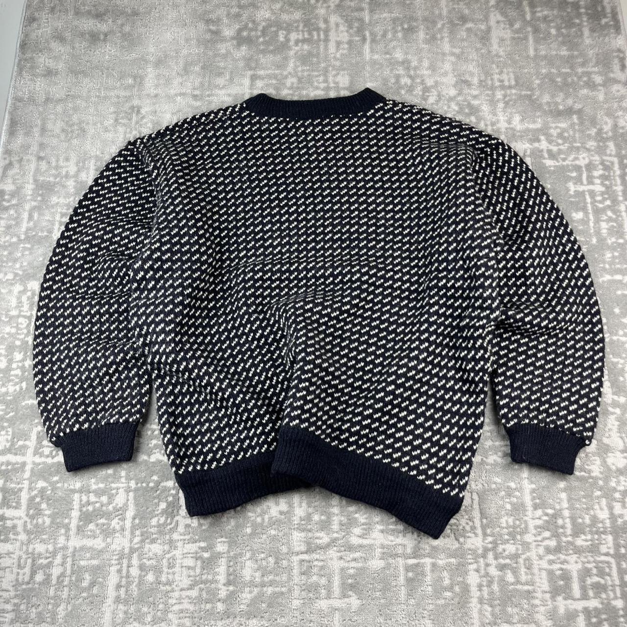VINTAGE Y2K L L BEAN CHUNKY PATTERN ESSENTIAL KNITTED WOOL JUMPER NAVY