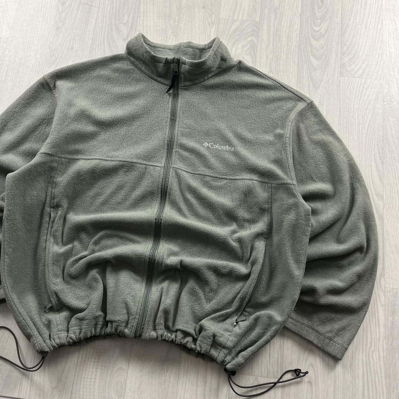 VINTAGE Y2K COLUMBIA ZIP UP FLEECE GREY