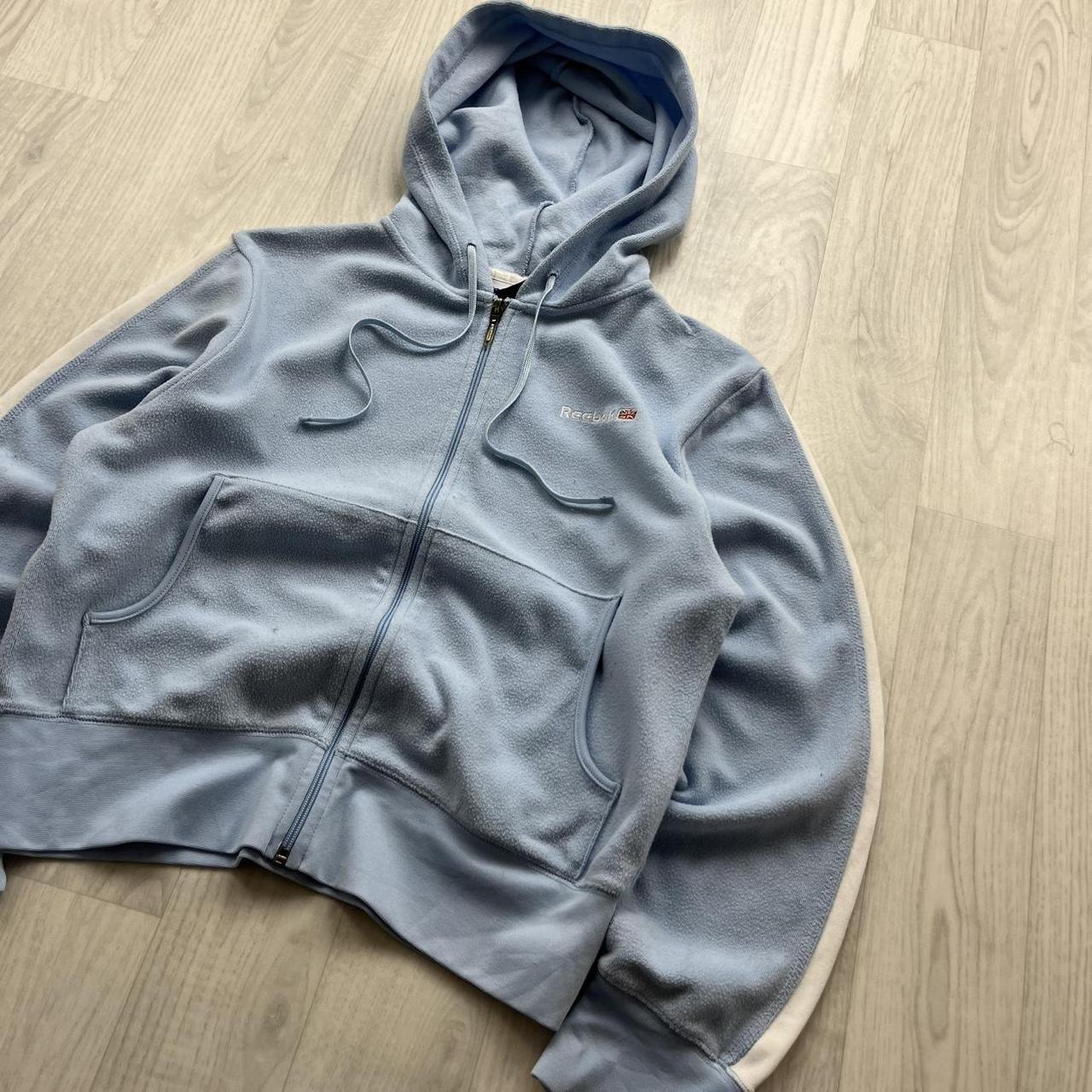 VINTAGE Y2K REEBOK ZIP HOODIE BABY BLUE