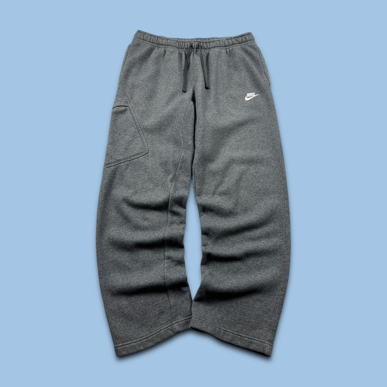 VINTAGE 00s NIKE BAGGY COTTON SWEATPANTS CHARCOAL GREY