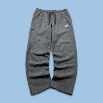VINTAGE 00s NIKE BAGGY COTTON SWEATPANTS CHARCOAL GREY