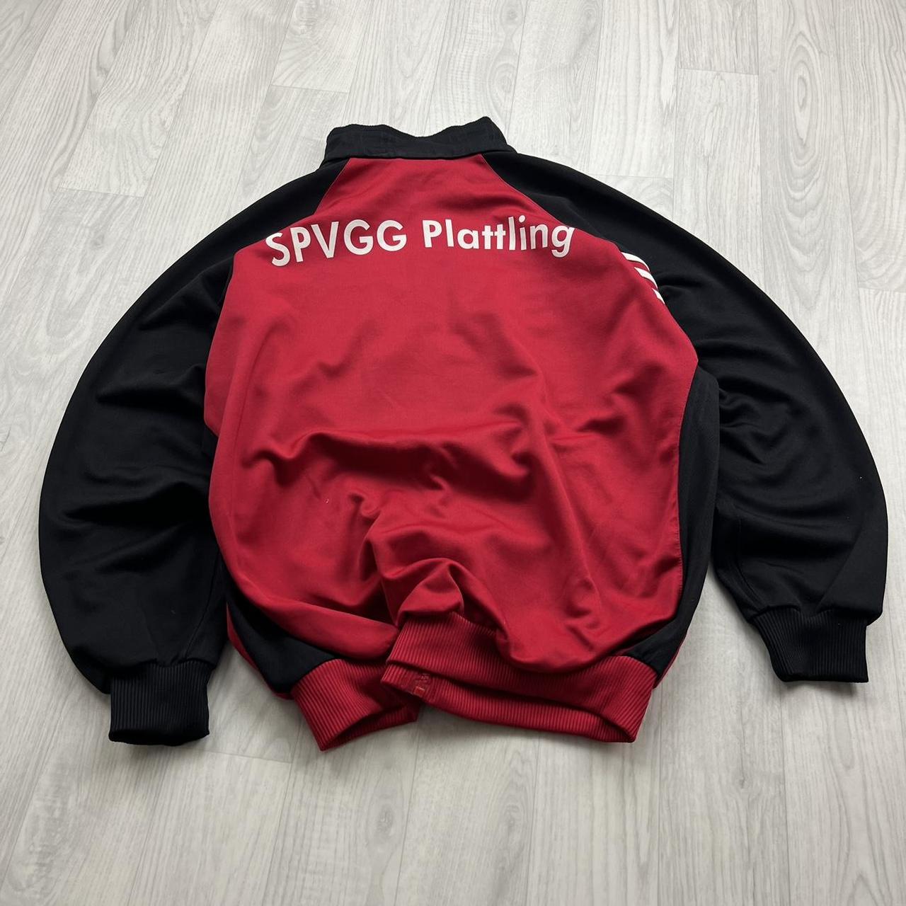 VINTAGE 90s ADIDAS BOXY TRACKSUIT JACKET RED / BLACK
