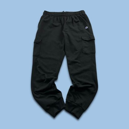 VINTAGE 00s CHAMPION BAGGY COTTON SWEATPANTS BLACK