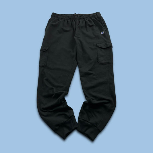 VINTAGE 00s CHAMPION BAGGY COTTON SWEATPANTS BLACK