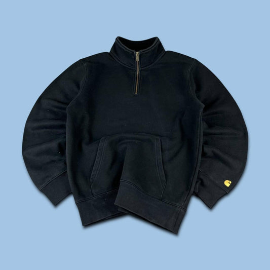 VINTAGE Y2K CARHARTT QUARTER ZIP SWEATSHIRT BLACK