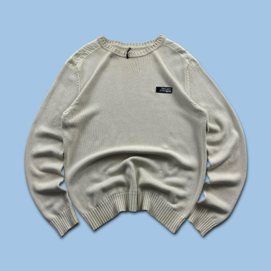 VINTAGE Y2K TEDDY SMITH CHUNKY KNITTED JUMPER CREAM