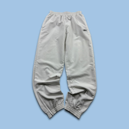VINTAGE Y2K UMBRO BAGGY TRACKSUIT BOTTOMS WHITE