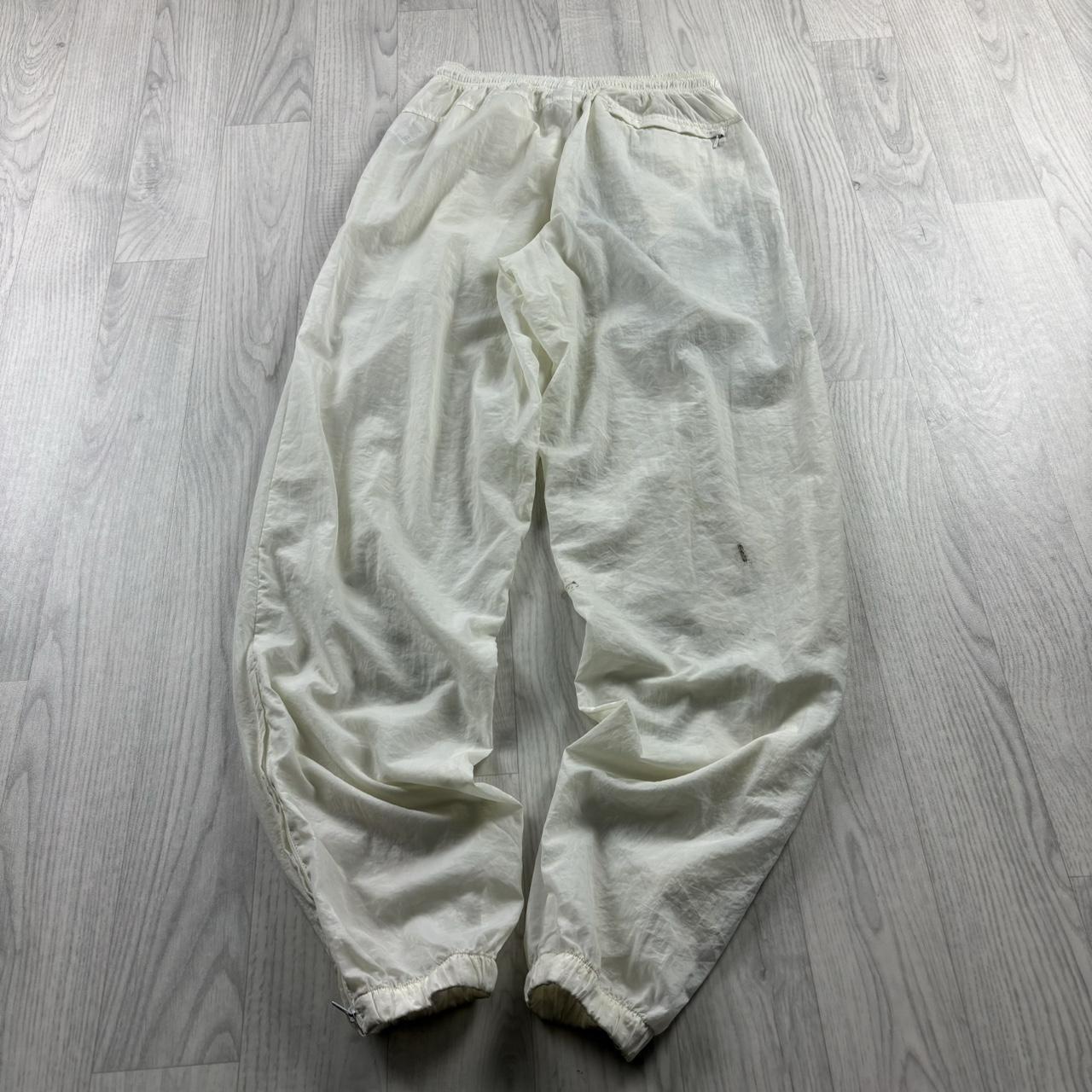 VINTAGE 90s NIKE BAGGY TRACKSUIT BOTTOMS WHITE