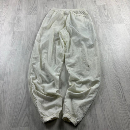 VINTAGE 90s NIKE BAGGY TRACKSUIT BOTTOMS WHITE