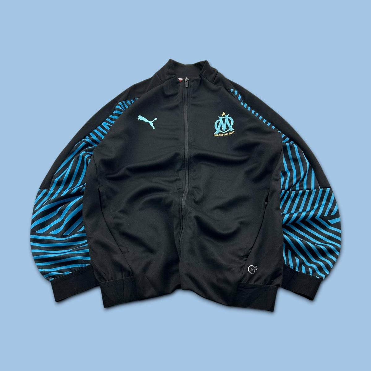 2018/19 PUMA MARSEILLE FOOTBALL TRACK JACKET BLACK / BLUE