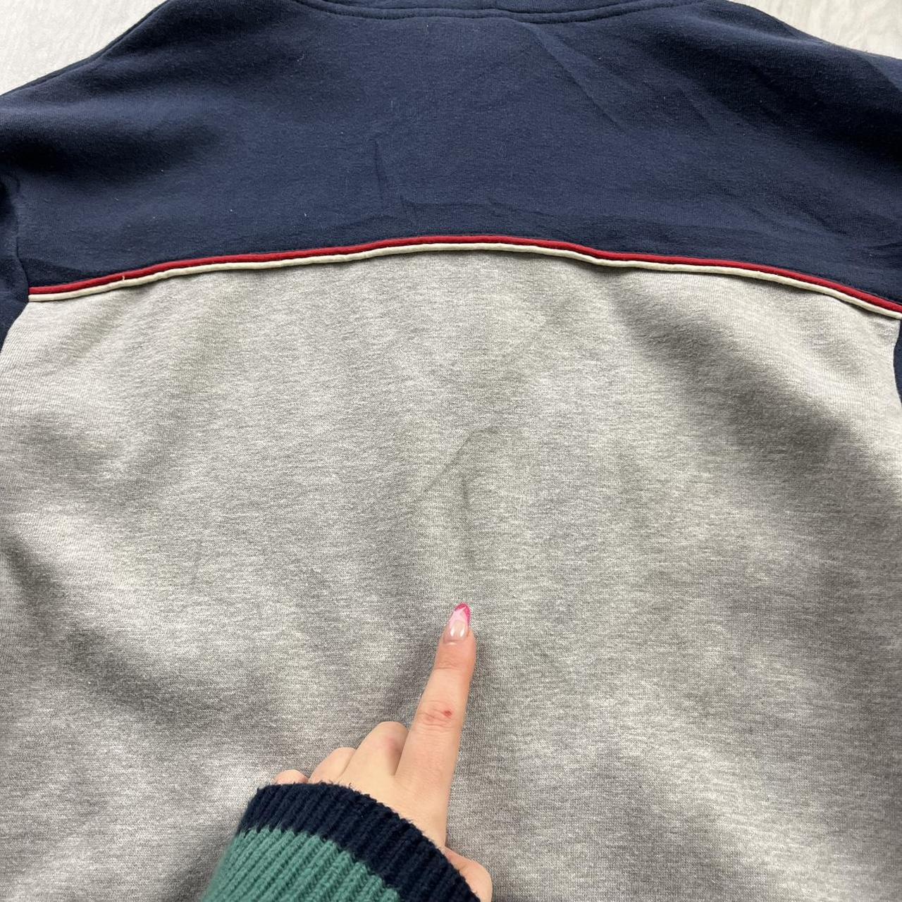 VINTAGE Y2K REEBOK ZIP HOODIE GREY NAVY