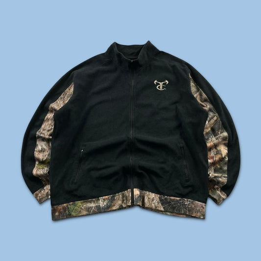 VINTAGE REALTREE ZIP UP FLEECE CAMO BLACK