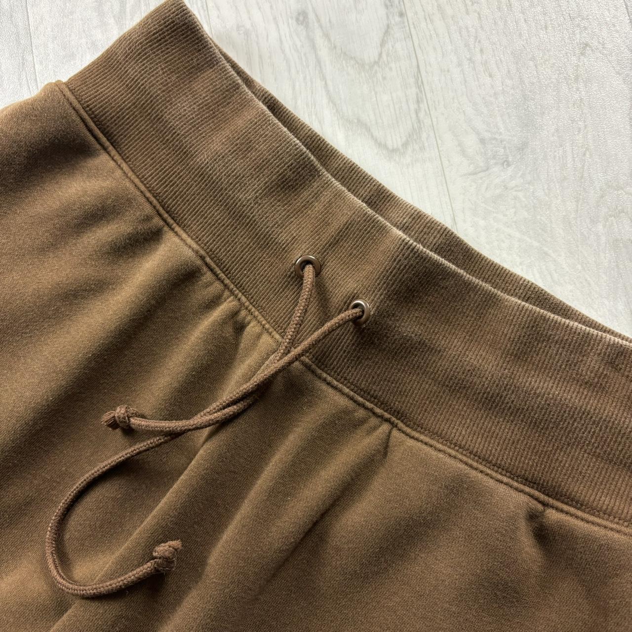 NIKE CUFFED COTTON SWEATPANTS BROWN