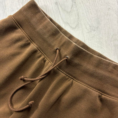 NIKE CUFFED COTTON SWEATPANTS BROWN
