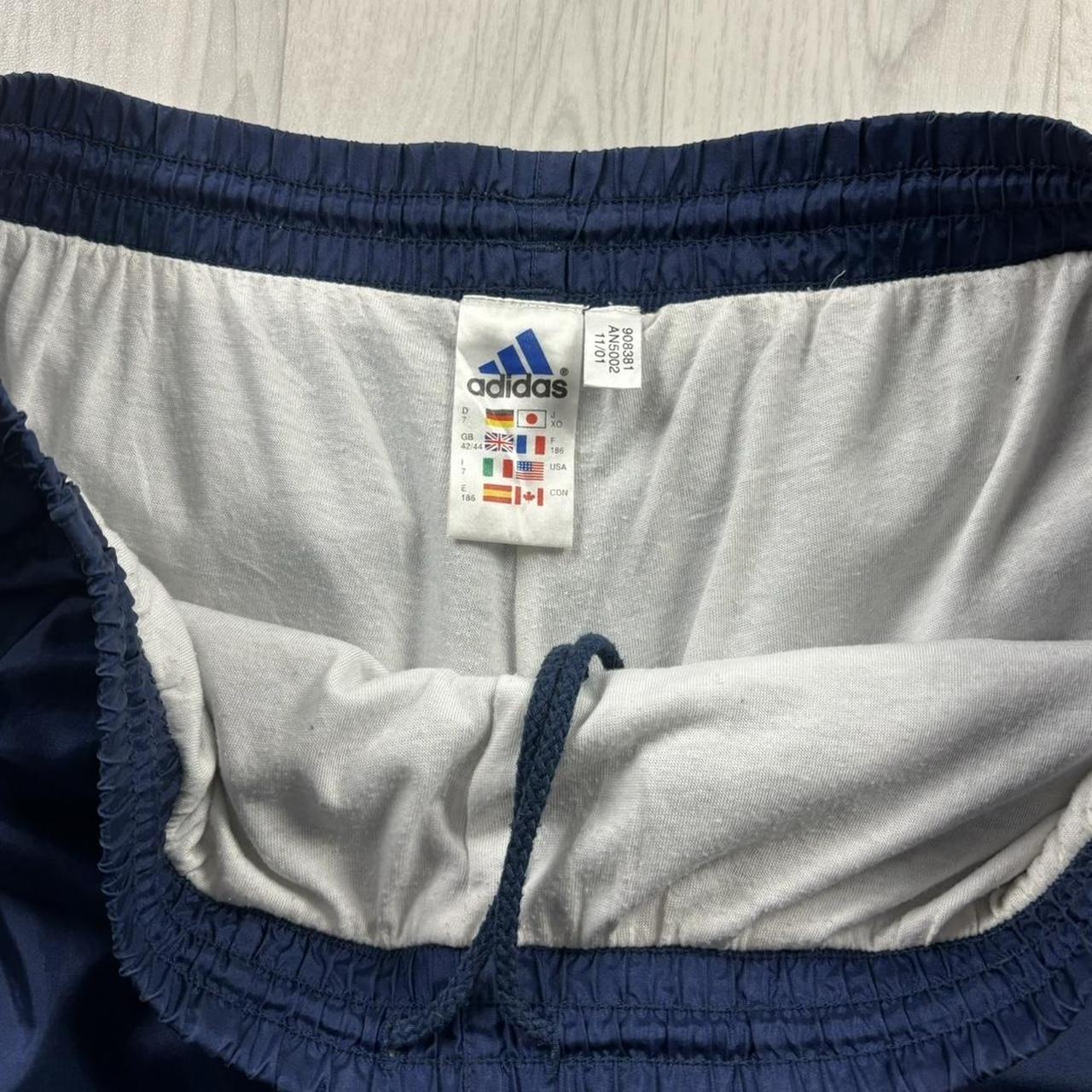 VINTAGE Y2K ADIDAS BAGGY TRACKSUIT BOTTOMS NAVY BLUE