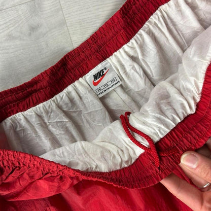 VINTAGE 90s NIKE BAGGY TRACKSUIT BOTTOMS RED