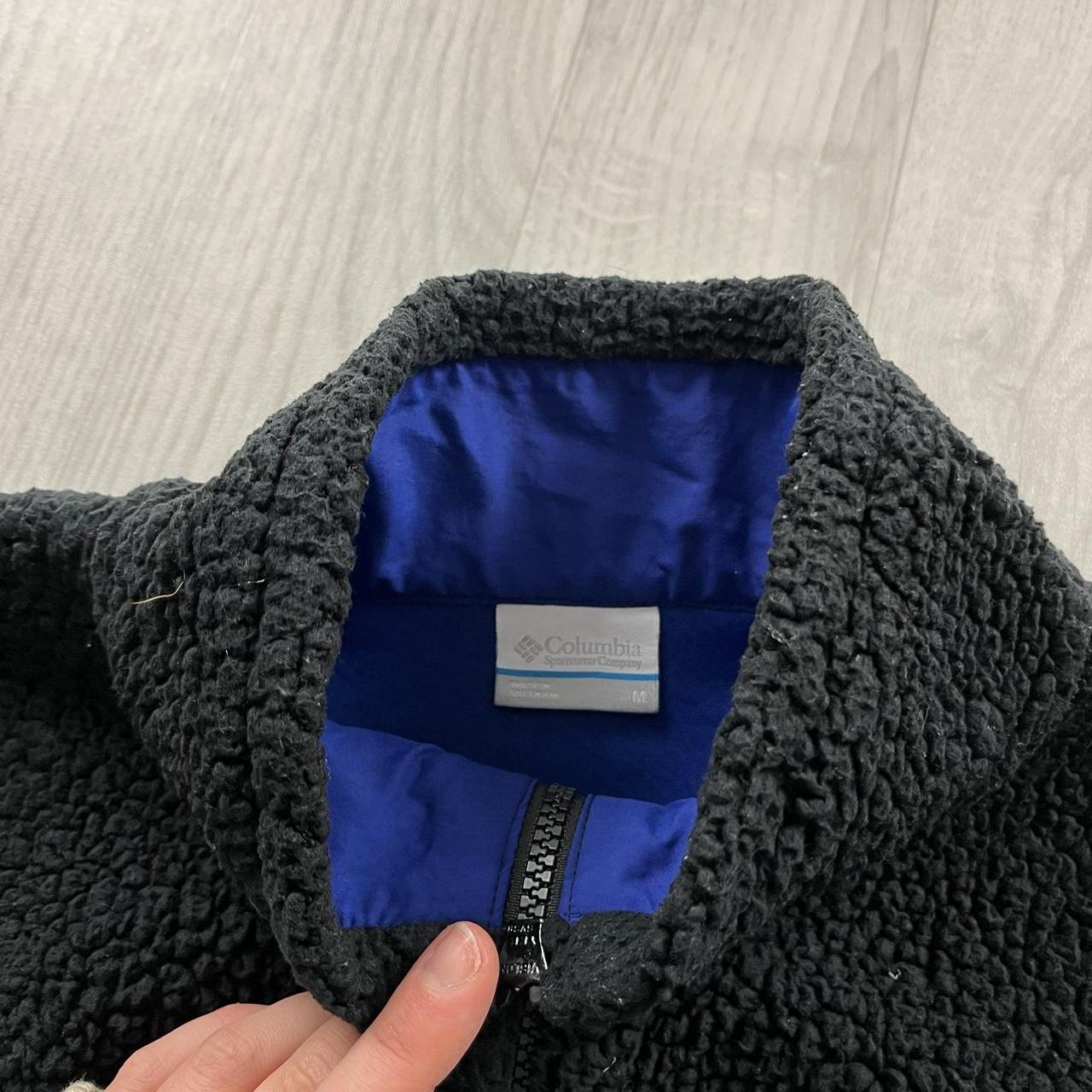 VINTAGE Y2K COLUMBIA ZIP UP SHERPA FLEECE BLACK