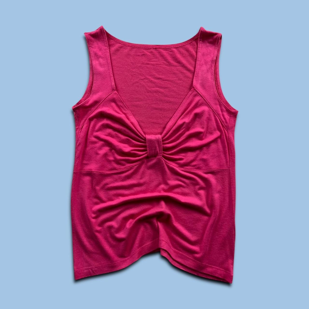 VINTAGE Y2K PINK WRAP TANK TOP
