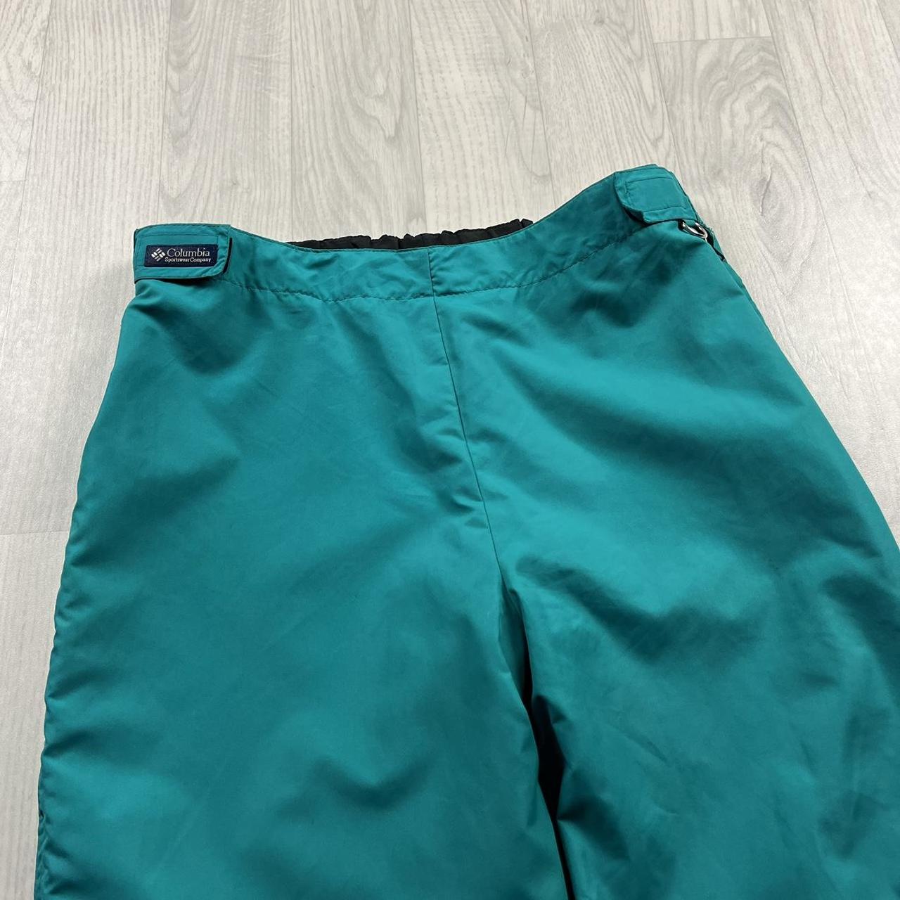 VINTAGE Y2K COLUMBIA BAGGY SKI PANTS SALOPETTES GREEN