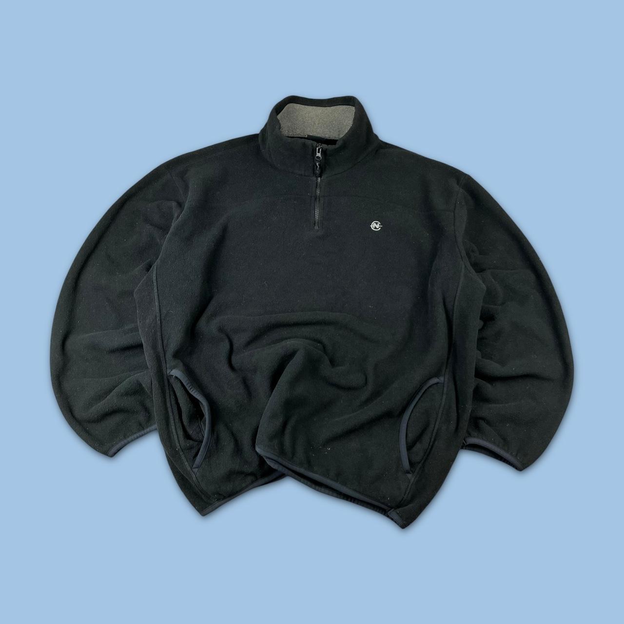 VINTAGE Y2K NAUTICA QUARTER ZIP FLEECE BLACK