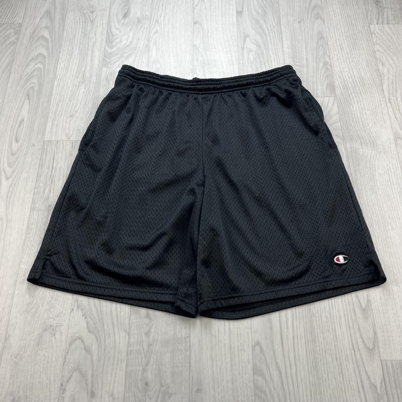 VINTAGE Y2K CHAMPION BAGGY MESH SPORT SHORTS BLACK