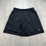 VINTAGE Y2K CHAMPION BAGGY MESH SPORT SHORTS BLACK