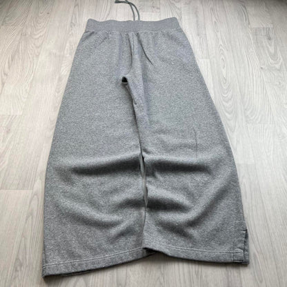 NIKE BAGGY WIDE LEG COTTON SPORTY SWEATPANTS GREY