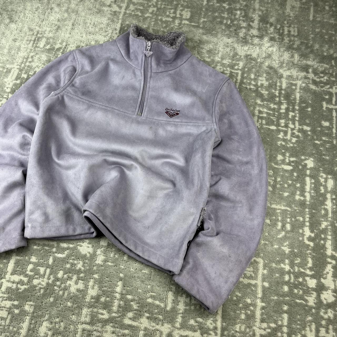 VINTAGE Y2K QUIKSILVER QUARTER ZIP FLEECE PURPLE LILAC