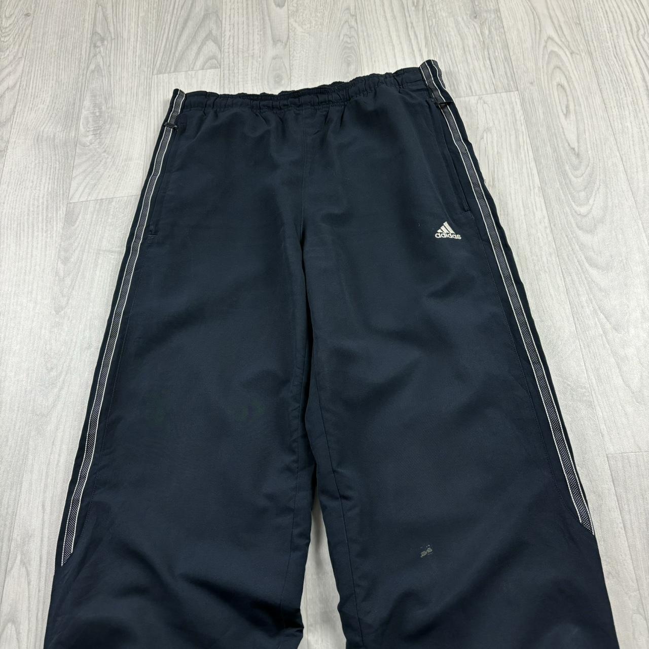 VINTAGE Y2K ADIDAS BAGGY TRACKSUIT BOTTOMS NAVY