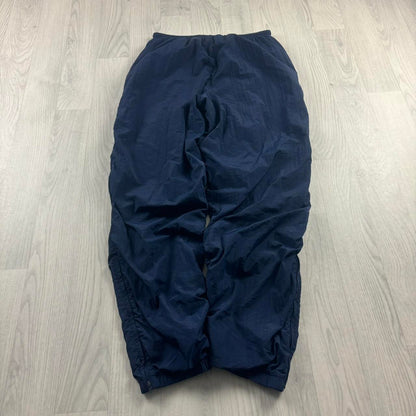 VINTAGE 90s NIKE BAGGY SHELL TRACKSUIT BOTTOMS NAVY
