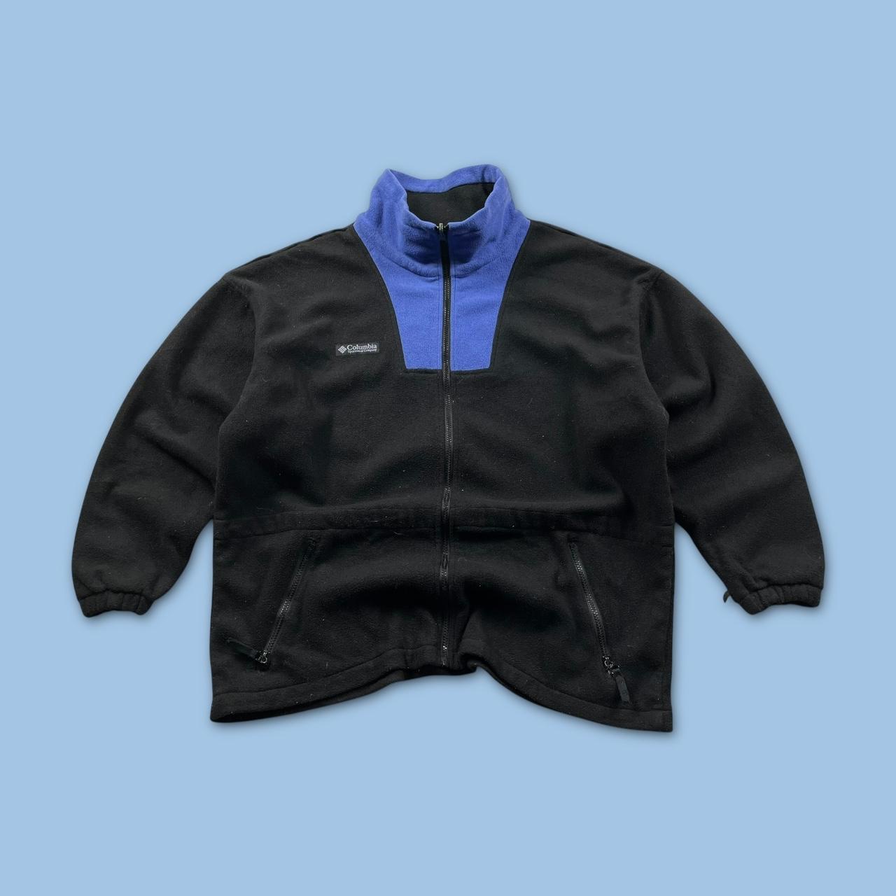 VINTAGE Y2K COLUMBIA ZIP UP TECHNICAL FLEECE BLACK