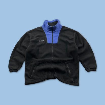 VINTAGE Y2K COLUMBIA ZIP UP TECHNICAL FLEECE BLACK