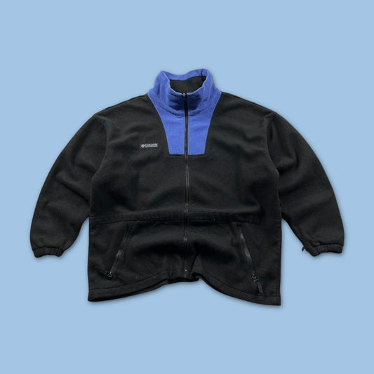 VINTAGE Y2K COLUMBIA ZIP UP TECHNICAL FLEECE BLACK