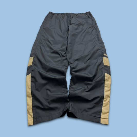 VINTAGE Y2K FILA BAGGY TRACKSUIT BOTTOMS BLACK