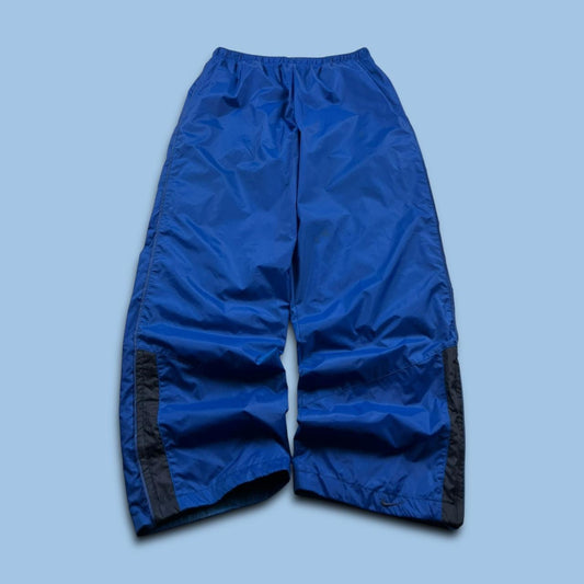VINTAGE Y2K NIKE BAGGY WIDE LEG TRACKSUIT BOTTOMS BLUE