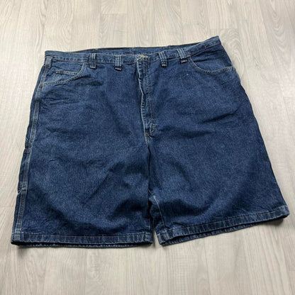 VINTAGE 00s WRANGLER BAGGY LOOSE CARPENTER JORTS NAVY BLUE