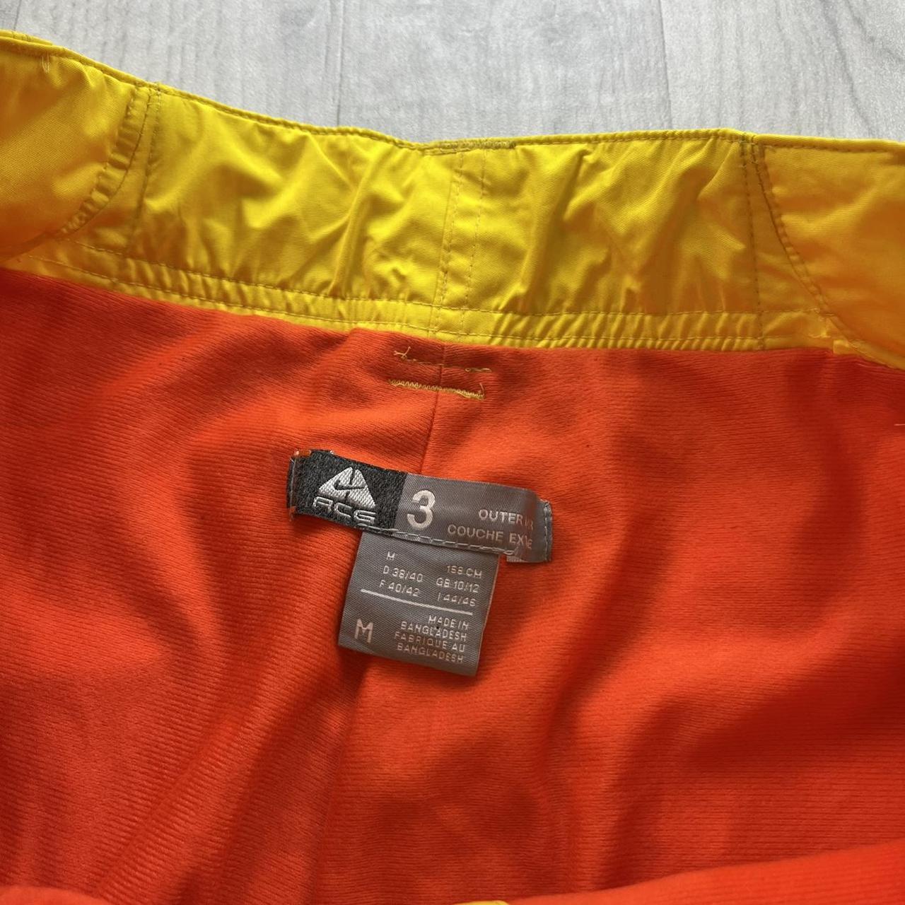 VINTAGE Y2K NIKE ACG BAGGY SKI PANTS SALOPETTES YELLOW