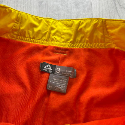 VINTAGE Y2K NIKE ACG BAGGY SKI PANTS SALOPETTES YELLOW