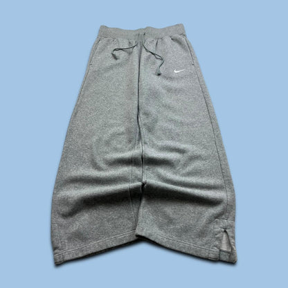 NIKE BAGGY WIDE LEG COTTON SPORTY SWEATPANTS GREY