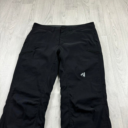 VINTAGE Y2K EDDIE BAUER BAGGY FLEECE LINED UTILITY TROUSERS BLACK