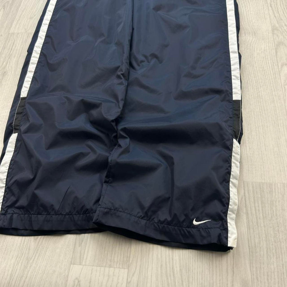 VINTAGE Y2K NIKE LOW RISE TRACKSUIT BOTTOMS NAVY