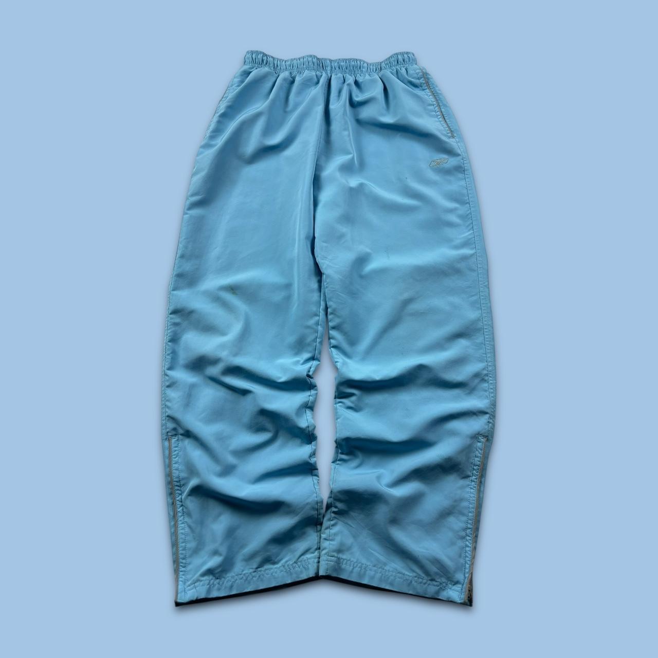VINTAGE Y2K REEBOK BAGGY TRACKSUIT BOTTOMS BABY BLUE