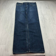 VINTAGE Y2K ABERCROMBIE AND FITCH SLIM STRAIGHT JEANS NAVY BLUE