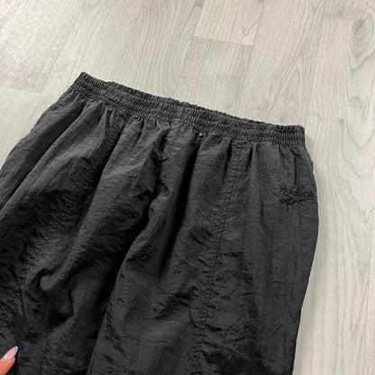 VINTAGE Y2K REEBOK BAGGY SHELL TRACKSUIT BOTTOMS BLACK