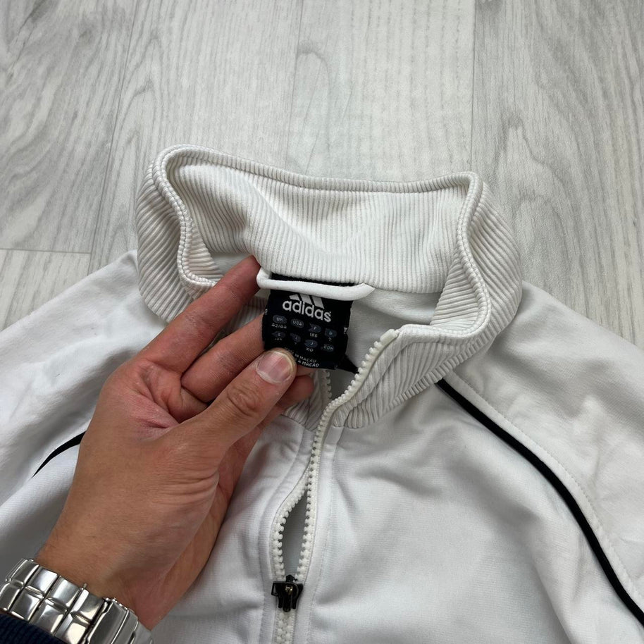 VINTAGE Y2K ADIDAS ZIP UP TRACK JACKET WHITE